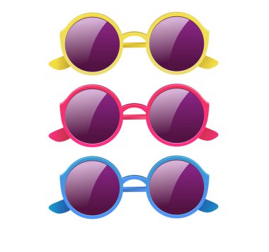 Glasses with round lenses clipart