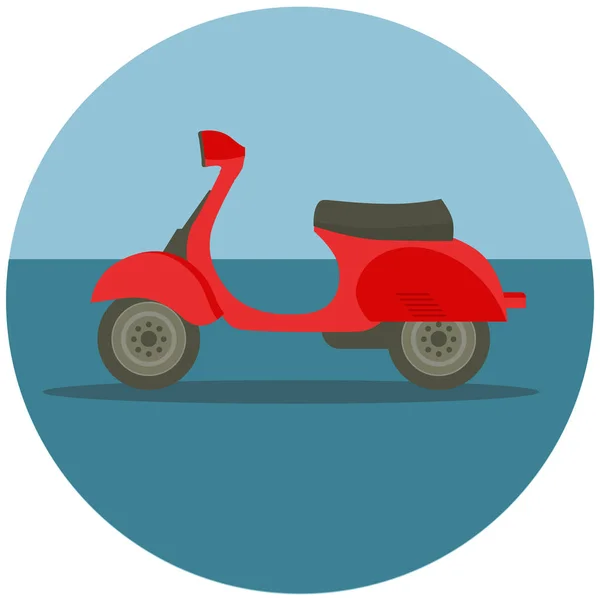フラット スタイルの配達バイク — ストックベクタ