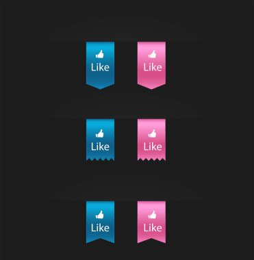 Düz tasarım sosyal ağ simge etiketi simgesi Yaşasın değerlendirme