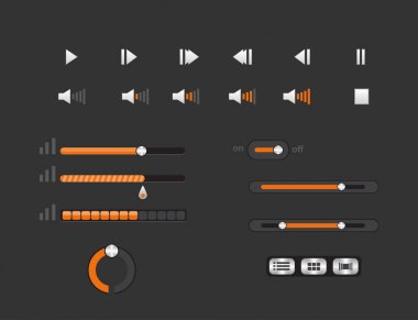 İlerleme çubukları kümesi. Yükleyici ve önceden yüklemesi daire UI göstergesi. İçin web, tasarım ve ilerleme çubuğu öğeleri yük app
