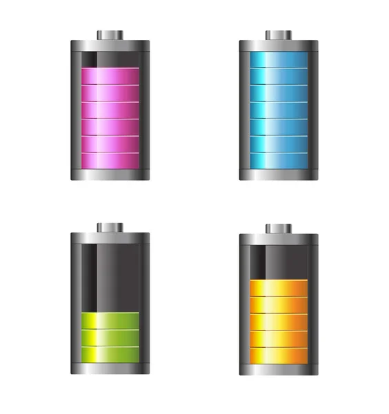 Illustration vectorielle de charge de batterie sur fond blanc — Image vectorielle