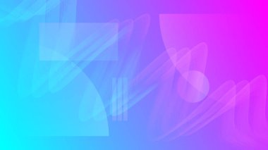 Soyut neon arkaplan, mavi ve pembe gradyan, geometrik şekiller