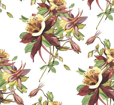 Elegance vintage tarzı Arizona çiçekler ile seamless modeli. EPS 10