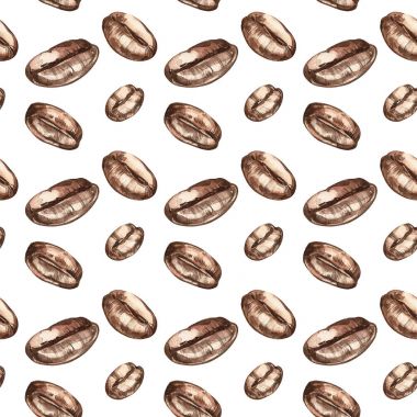 Elle çizilmiş suluboya kahve pürüzsüz arka plan. Beyaz arkaplanda izole.