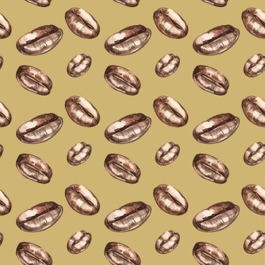 Elle çizilmiş suluboya kahve pürüzsüz arka plan. Beyaz arkaplanda izole.