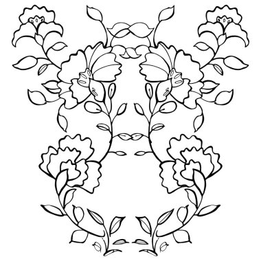 Grafik çiçekler el çekilmiş