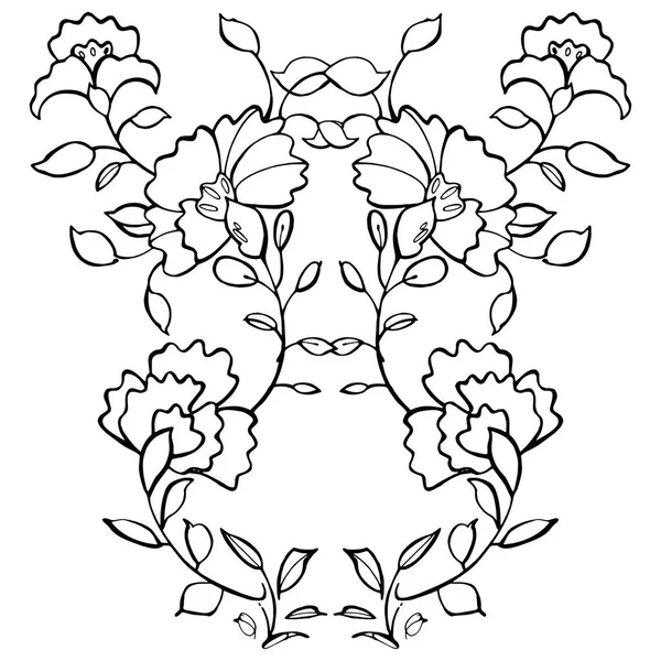 Grafik çiçekler el çekilmiş