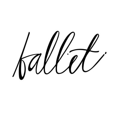 El yazı çekilmiş. Bale hat. Vektör çizim.