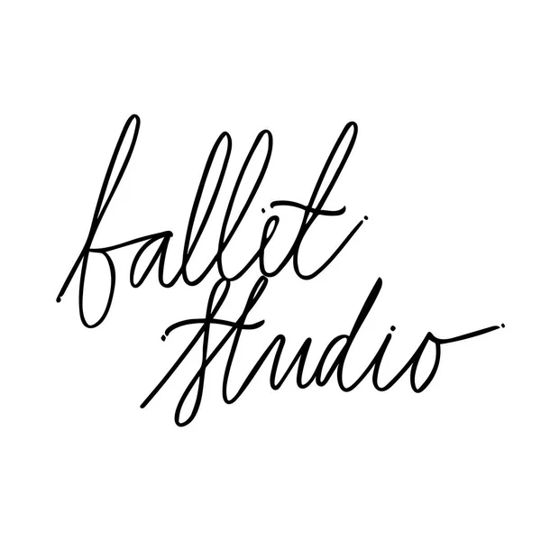 Lettrage dessiné à la main. Calligraphie studio de ballet. Illustration vectorielle . — Image vectorielle