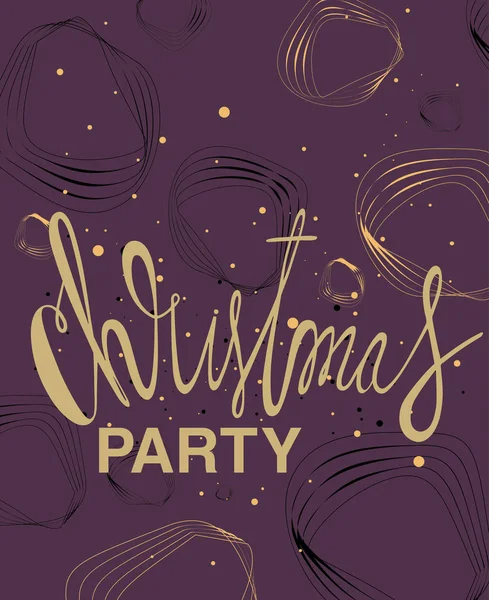 Christmas party - lettering — Stock Vector