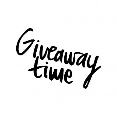 El ifade-Giveaway zaman çekilmiş. Tasarım poster, t-shirtler, kartları, davetiyeleri, çıkartmalar, afiş, reklam için yazı. EPS 10