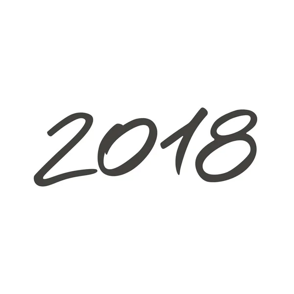2018-象征新的一年。节日刻字油墨图. — 图库矢量图片
