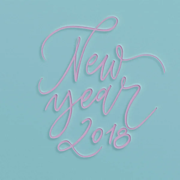 Feliz Ano Novo 2018- frase. Ilustração de letras de férias. Corte a frase no papel . — Fotografia de Stock