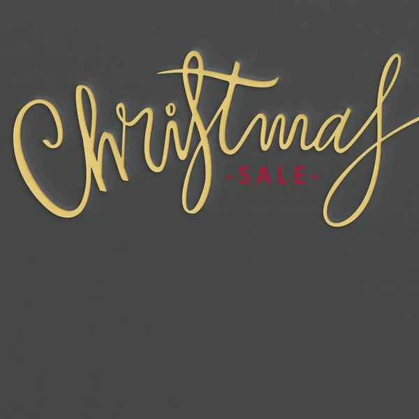Vánoční prodej fráze. Holiday nápis ilustrace. Vystřihněte fráze v dokumentu. Vánoční pohlednice. — Stock fotografie