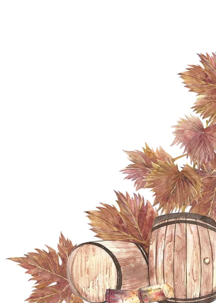 Φύλλα φράουλας με λουλούδια και ώριμα μούρα. Φωτεινό σύνθεση μια φράουλα θάμνο. Εικονογράφηση χέρι Ζωγραφική με νερομπογιές. — Φωτογραφία Αρχείου