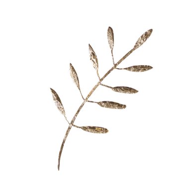 Altın yaprak tasarım öğeleri. Davetiye, düğün kartları, Sevgililer günü, tebrik kartları için dekorasyon öğeleri. Beyaz arka plan üzerinde izole. Vintage çiçek vektör arka plan.