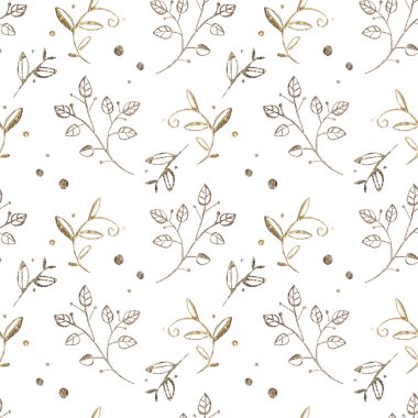 Altın yaprak tasarım öğeleri. Davetiye, düğün kartları, Sevgililer günü, tebrik kartları için dekorasyon öğeleri. Beyaz arka plan üzerinde izole. Vintage çiçek arka plan.