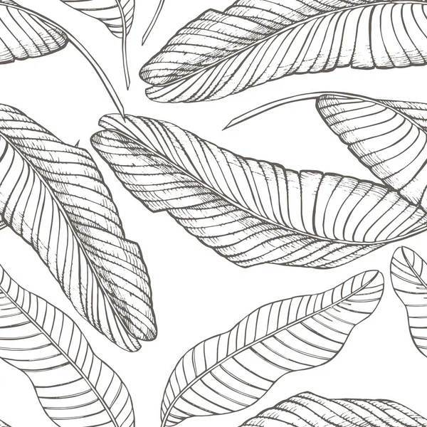 Джунгли листья бесшовные векторные цветочные картины фона. Тропические пальмовые листья фона. Векторная иллюстрация в модном стиле . — стоковый вектор