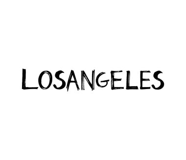 Tipografi sloganı. Elle çizilmiş Los Angeles vektör t shirt baskı için.