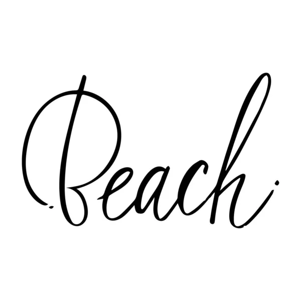 Design de lettering mão praia para cartazes, camisetas, cartões, convites, adesivos, banners . — Fotografia de Stock