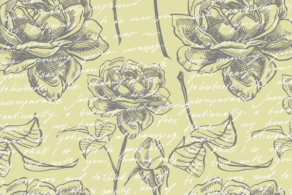 Дикі троянди квіти малюнок і ескіз ілюстрації. Декоративний квітковий набір для тканини, текстилю, обгорткового паперу, картки, запрошення, шпалер, веб-дизайну. Шаблон карти на романтичному тлі — стоковий вектор