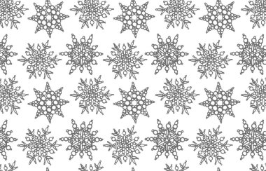 Noel kar taneleri arka plan çizimi. Yeni yıl ve Noel tasarım unsurları. Noel karlı tebrik kartı davetiyesi. Klasik illüstrasyon.