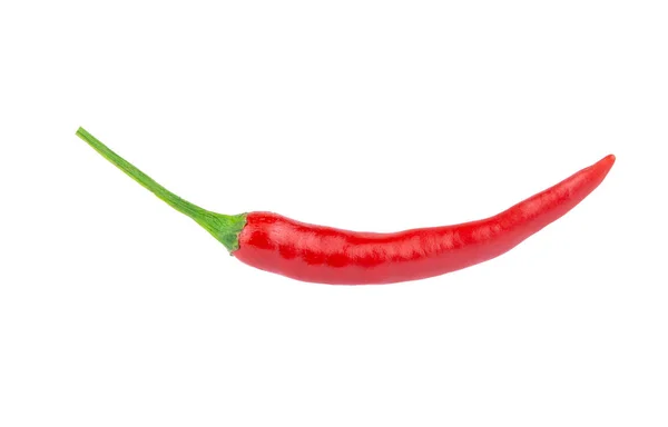 Rode chili of chili peper geïsoleerd op een witte achtergrond. met — Stockfoto