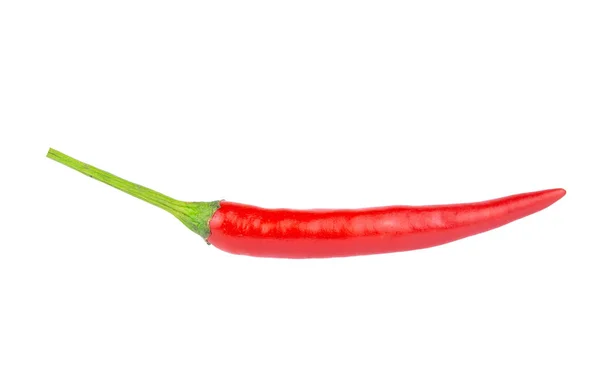 Rode chili of chili peper geïsoleerd op een witte achtergrond. met — Stockfoto