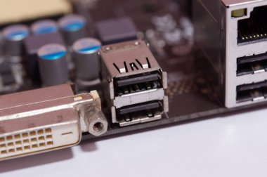 USB port on motherboard computer 