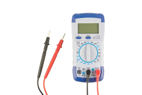 Digital multimeter isolated on white background with clipping pa — Stock Photo, Image