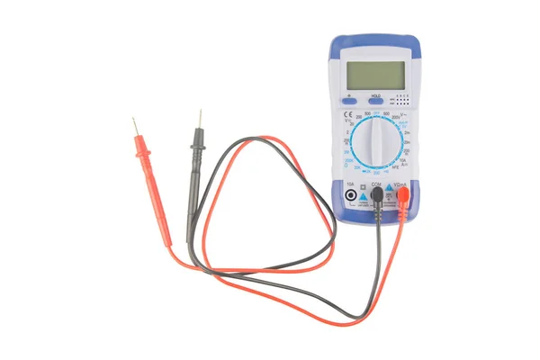 Digitale multimeter geïsoleerd op witte achtergrond met clipping pa — Stockfoto