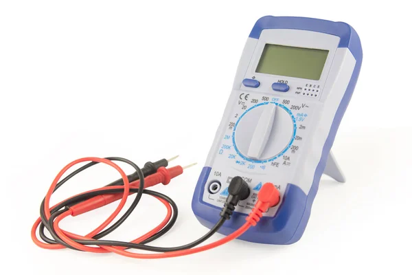 Digital multimeter isolated on white background with clipping pa — Stock Photo, Image