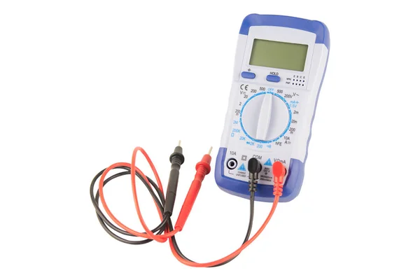 Digitale multimeter geïsoleerd op witte achtergrond met clipping pa — Stockfoto