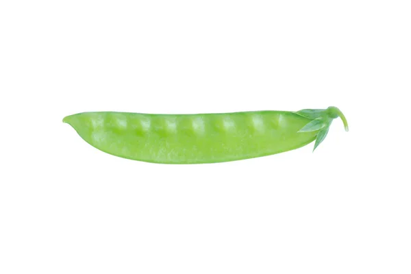 Sugar Pea, Snow peas isolated on white background with clipping — Stock Photo, Image
