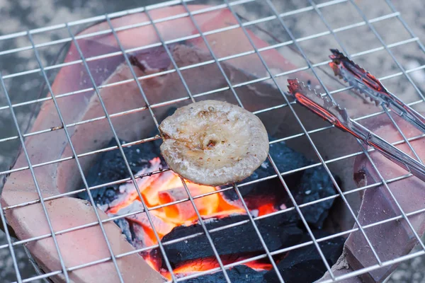 Kichererbsen Wird Auf Dem Grill Mit Herd Gebraten — Stockfoto