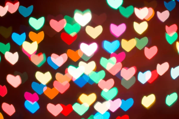 Kalp Bokeh Arka Plan Sevgililer Günü Arka Plan — Stok fotoğraf
