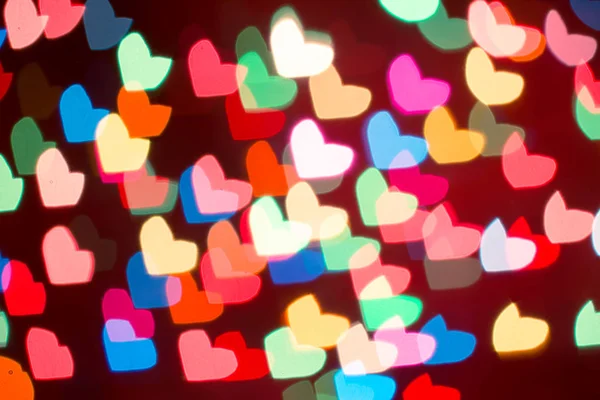 Srdce Bokeh Pozadí Valentýna Pozadí — Stock fotografie