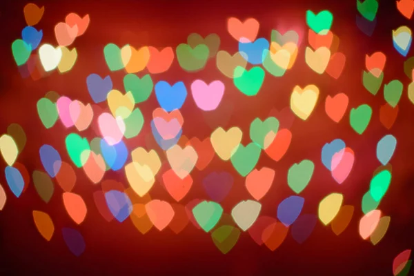 Kalp Bokeh Arka Plan Sevgililer Günü Arka Plan — Stok fotoğraf