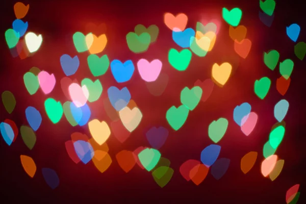 Herz Bokeh Hintergrund Hintergrund Zum Valentinstag — Stockfoto