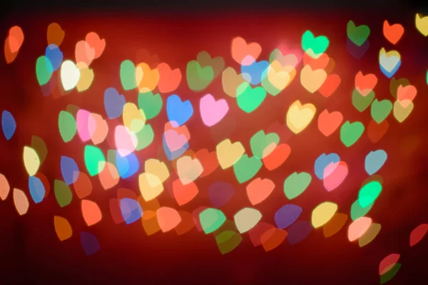 Herz Bokeh Hintergrund Hintergrund Zum Valentinstag — Stockfoto