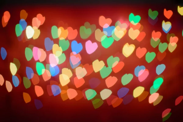 Fondo Bokeh Corazón Fondo Del Día San Valentín — Foto de Stock