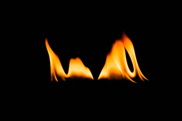 Ogień Czarne Tło — Zdjęcie stockowe