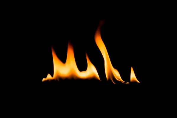 Пожежне Полум Чорний Фон — стокове фото