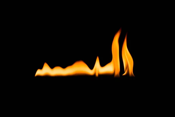 Fire Flames Black Background — Stock Photo, Image