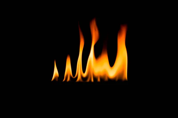 Fire Flames Black Background — Stock Photo, Image