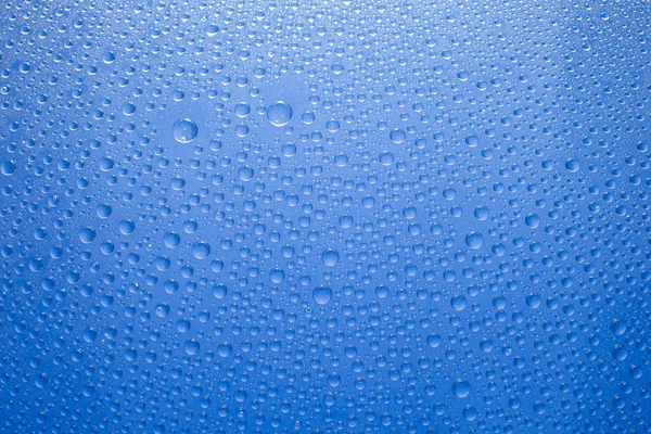 Вода Падає Синій Фон Вода Падає Скляний Фон — стокове фото