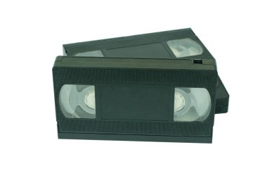 Beyaz arka plan üzerinde izole video kaset.