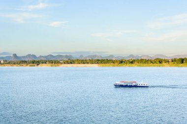 The boat in Mekong river Nakhonphanom Thailand to Lao