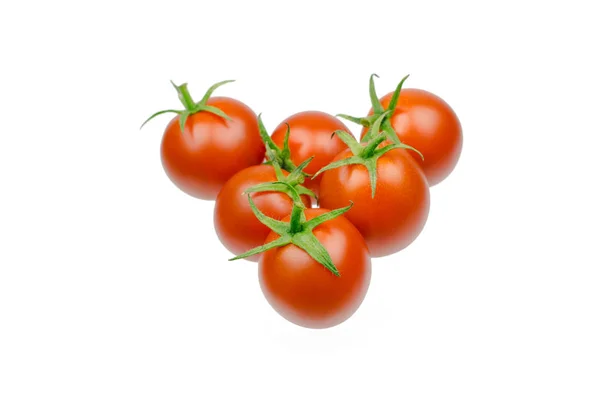 Frische Kirschtomaten Isoliert Auf Weißem Hintergrund — Stockfoto