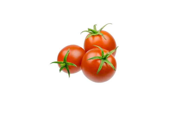 Tomate Cereja Fresco Isolado Sobre Fundo Branco — Fotografia de Stock